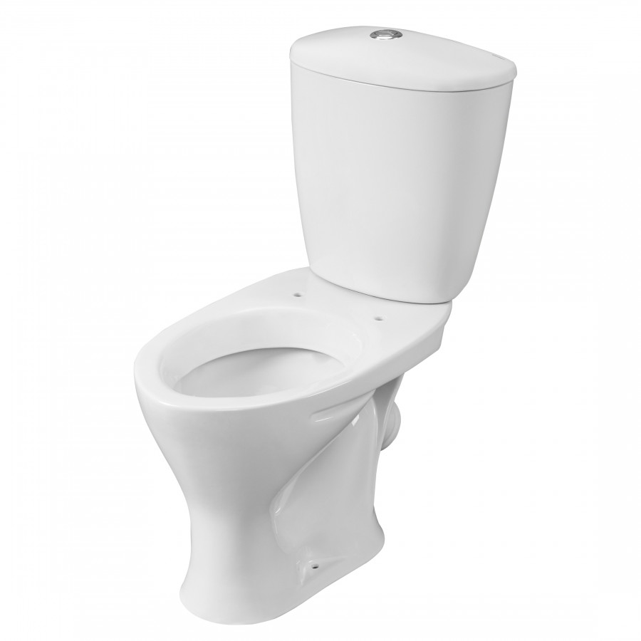 Унитаз-компакт "Версия" косой выпуск, с кнопочной арматурой и сиденьем  SANTERI