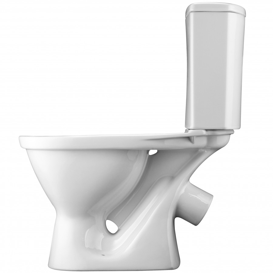 АЛЬКОР Унитаз-компакт, антивсплеск, косой выпуск, 2-х режимная арматура, сиденье дюропласт. САНТЕК 