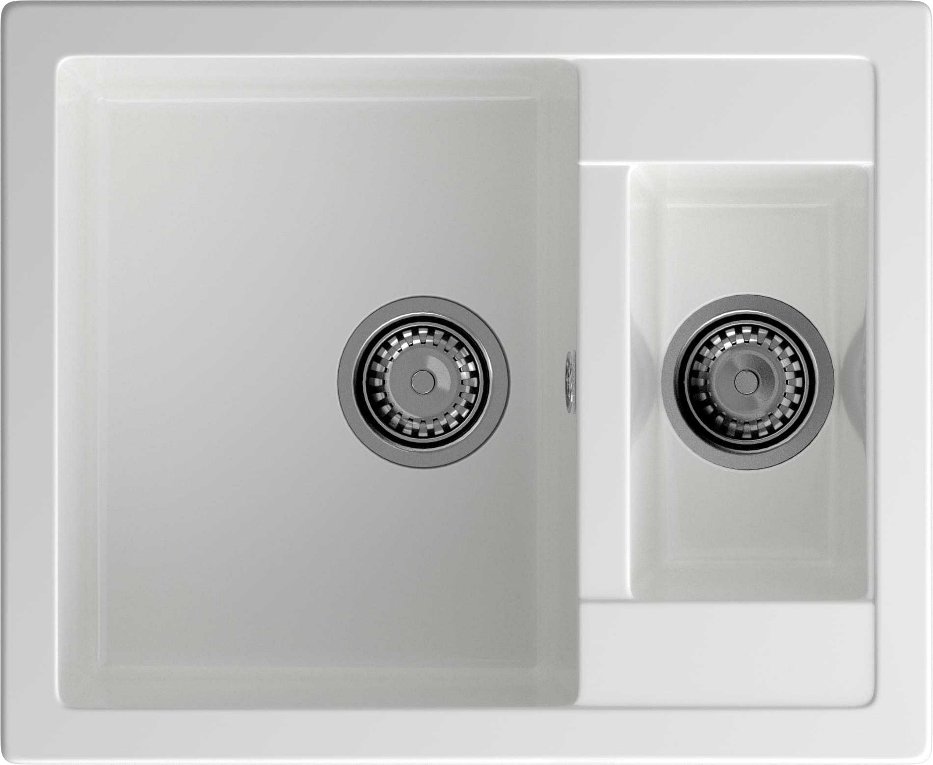 GRANFEST Мойка композит QUADRO GF-Q--610K 1.5-чаши. 610*500мм  иней арт.GF-