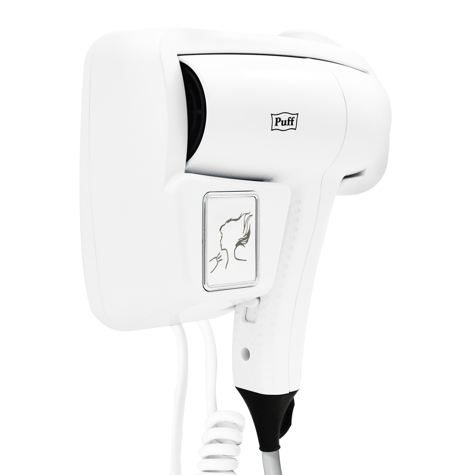 Фен для волос настенный PUFF-1201 белый, 1,2 кВТ (1405.006)