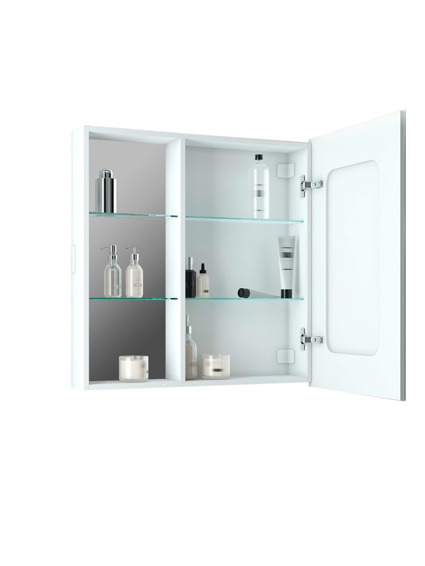 Зеркало-шкаф Aperio LED 800х800 правый с розеткой