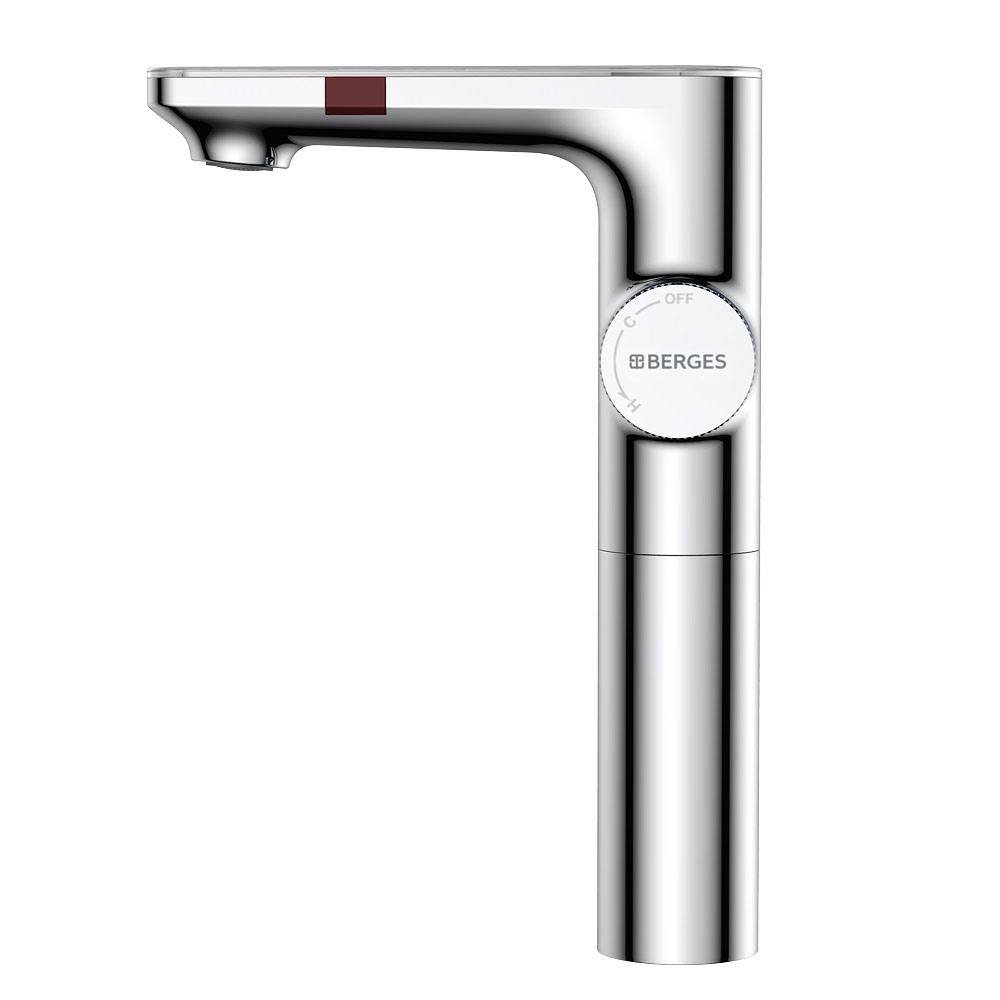 Смеситель для раковины MORANS сенсорный высокий, хром глянцевый, BERGES