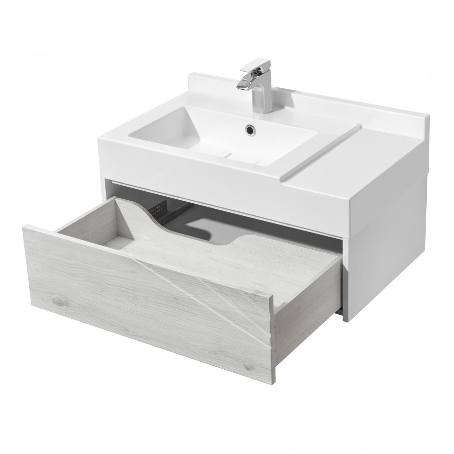 Тумба САКУРА 80, ольха наварра, бел. гл. (под раковину САКУРА 80)