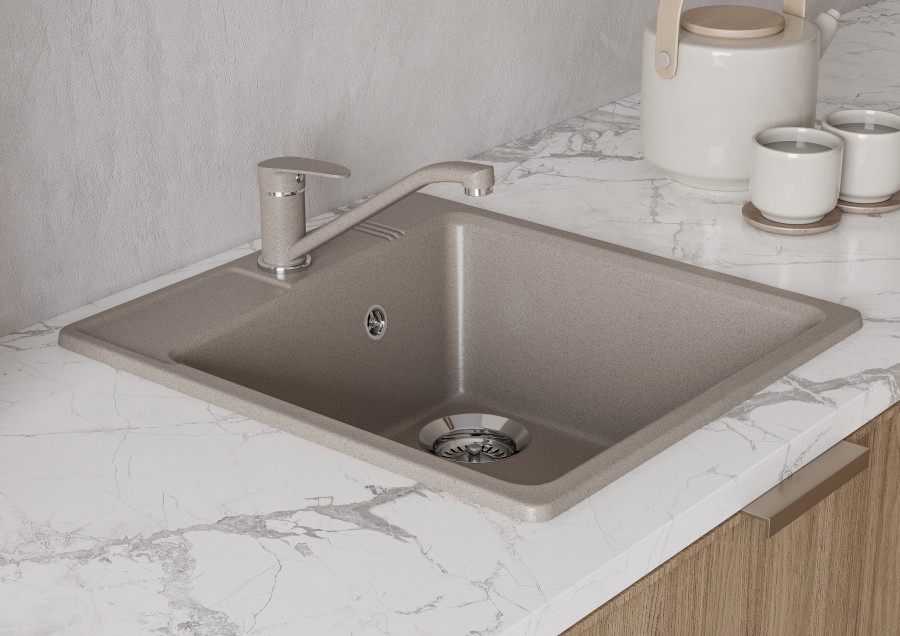 Мойка для кухни  Парма  510x470x175 мм, квадратная, серый шелк