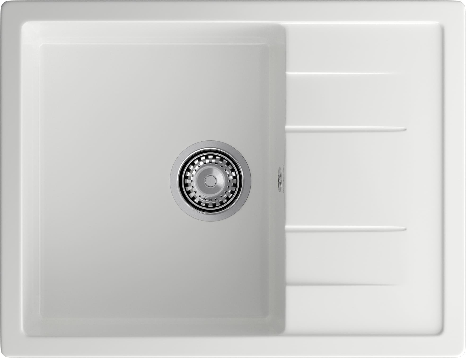 GRANFEST Мойка композит QUADRO GF-Q--650L чаша с крылом  650*500мм  иней  арт.GF-