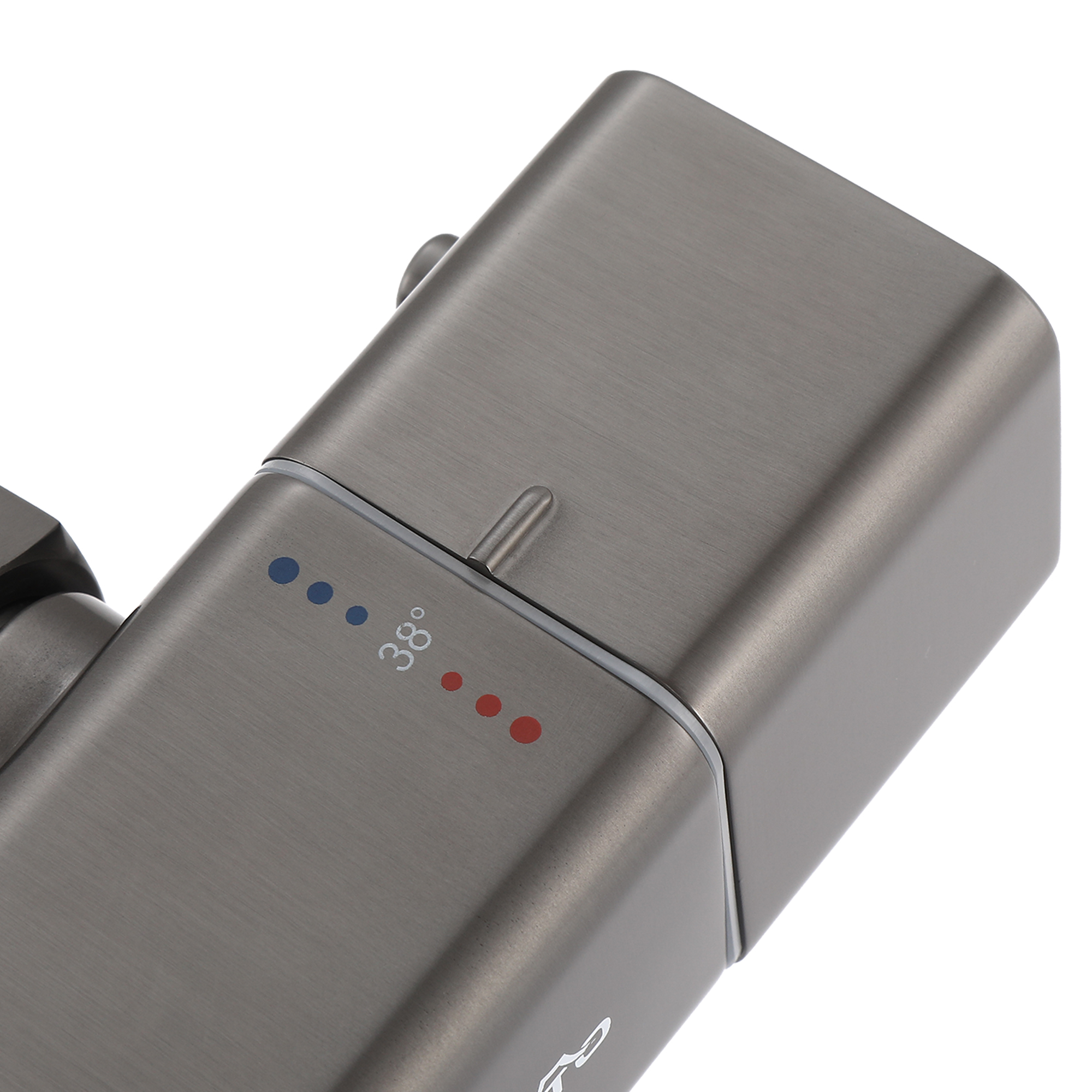 RAIN Смеситель для ванны с душевой стойкой и тропическим душем, вороненая сталь, TOKITO