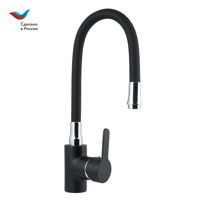 Смеситель для кухни СЛАВЕН Коттедж СЛ-ЦВ-Ф27 черный/хром