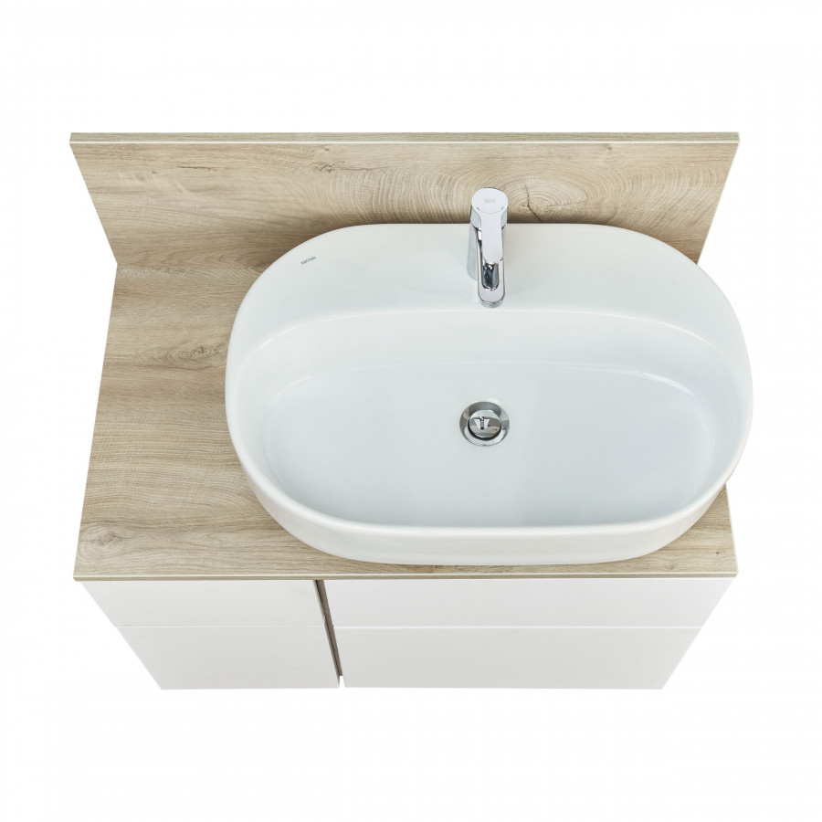 Столешница с панелью МИШЕЛЬ 80, дуб эндгрейн, универсальная