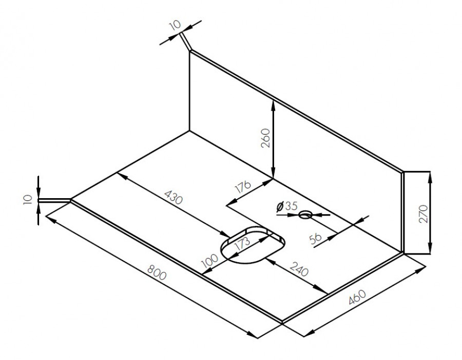 Столешница с панелью МИШЕЛЬ 80, керамогранит, универсальная