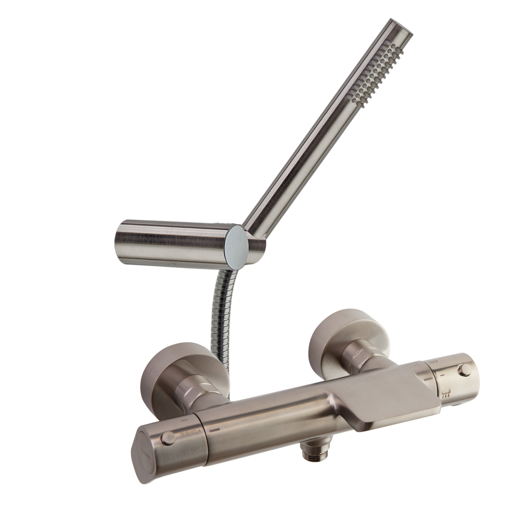 Термостатический смеситель для ванны наружнего монтажа с каскадным изливом и душевым комплектом 3639