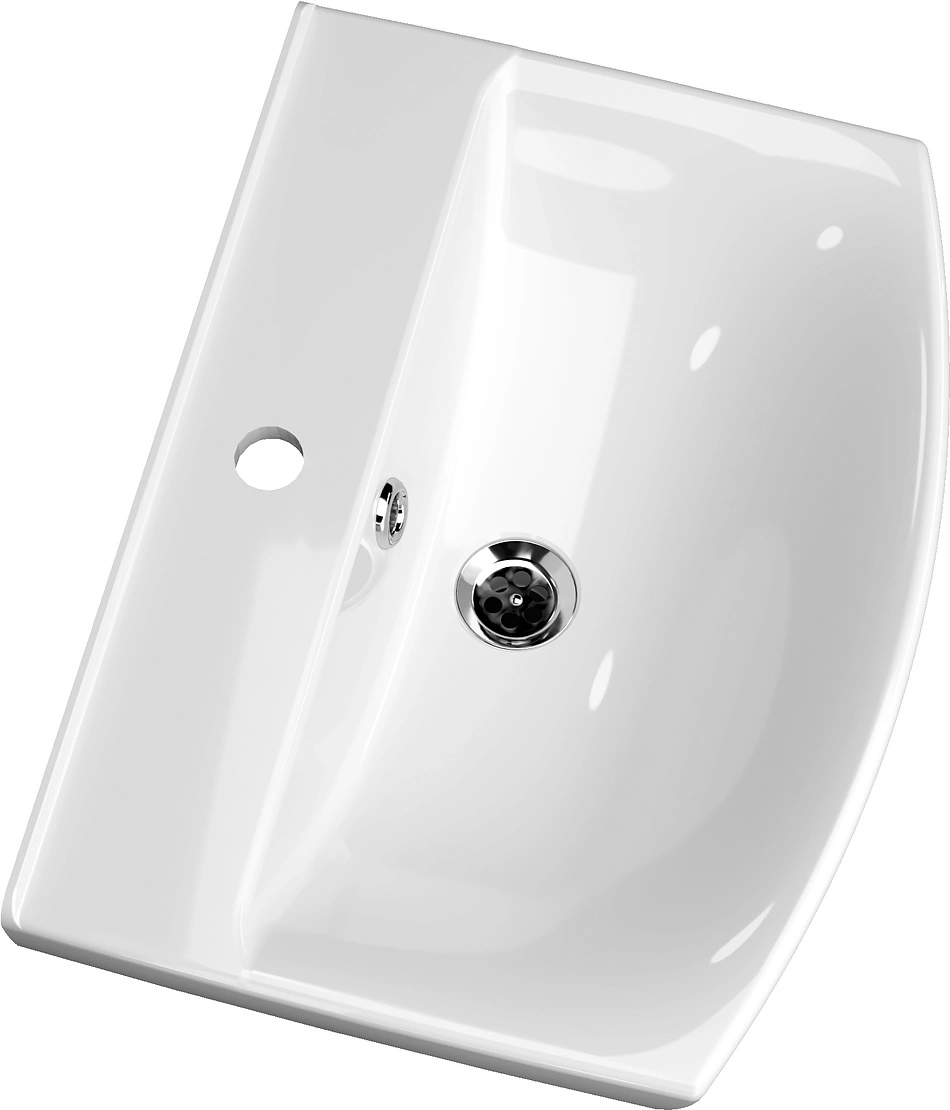 Раковина КЕРАМИН КЛЕРМОНТ 55 белый глянец CDB00028499 (4810531150060)