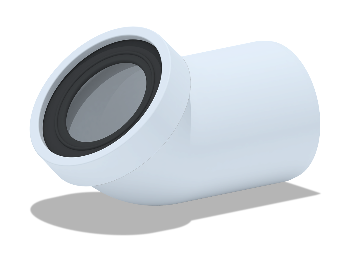 Труба фановая АНИ Пласт W4220 110 мм 45 градусов