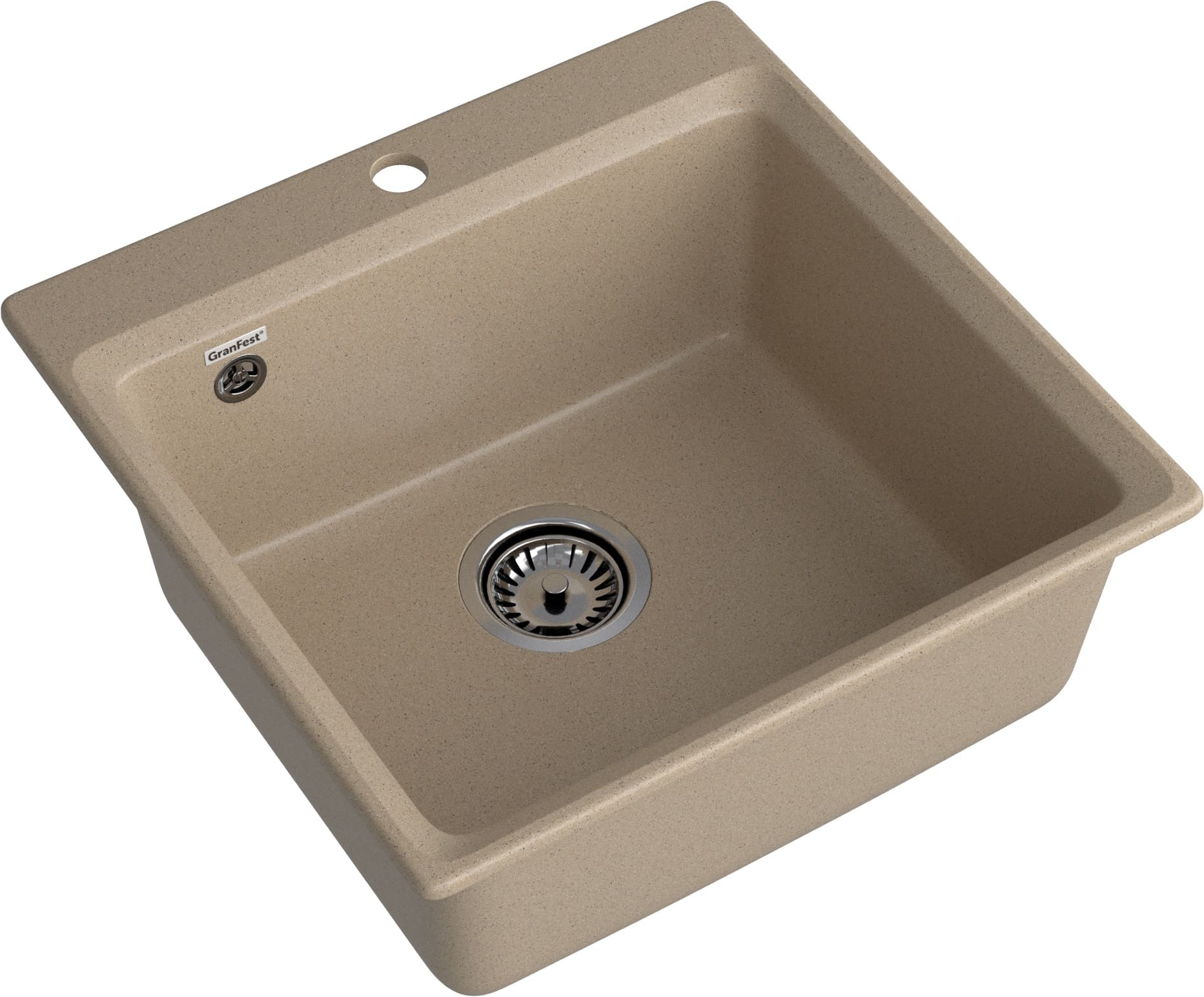 GRANFEST Мойка композит LEVEL, GF-LV-510, чаша 510*500, песочный