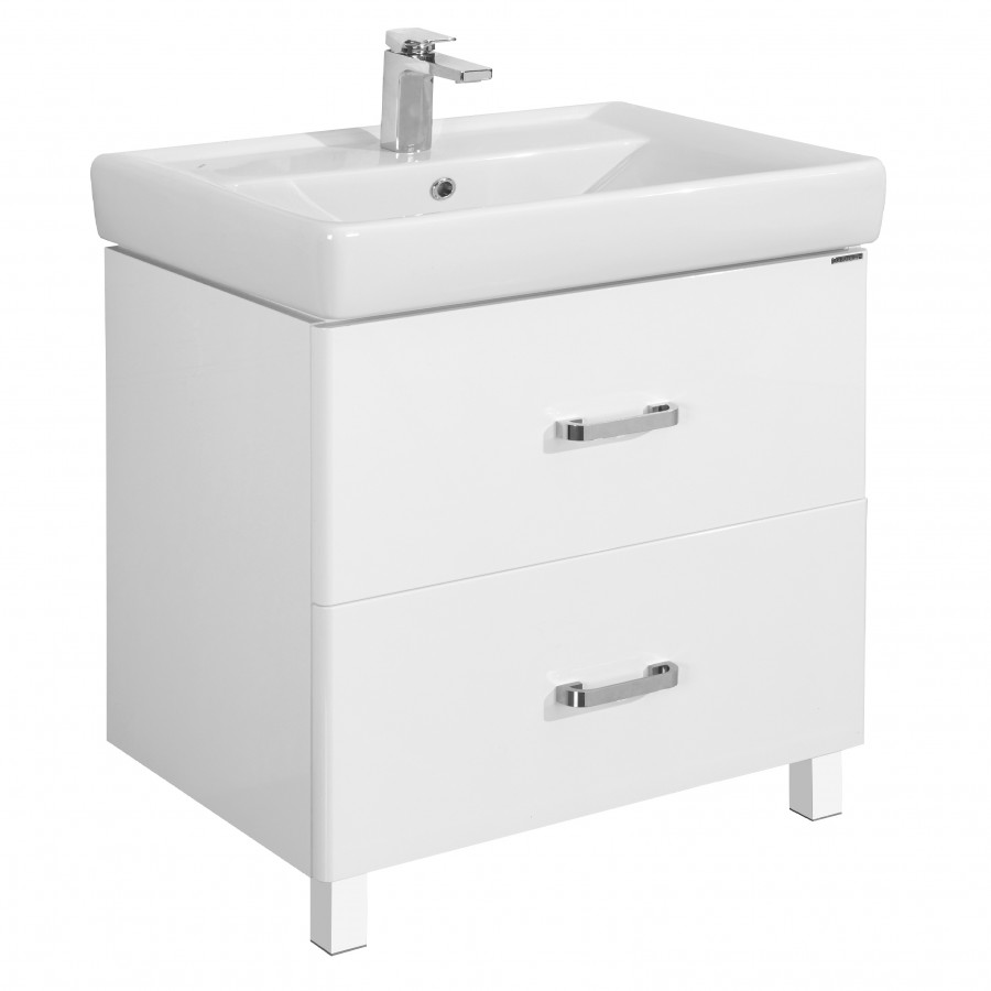 Тумба АМЕРИНА 80 Н, белая (под раковину ТИГОДА 80)