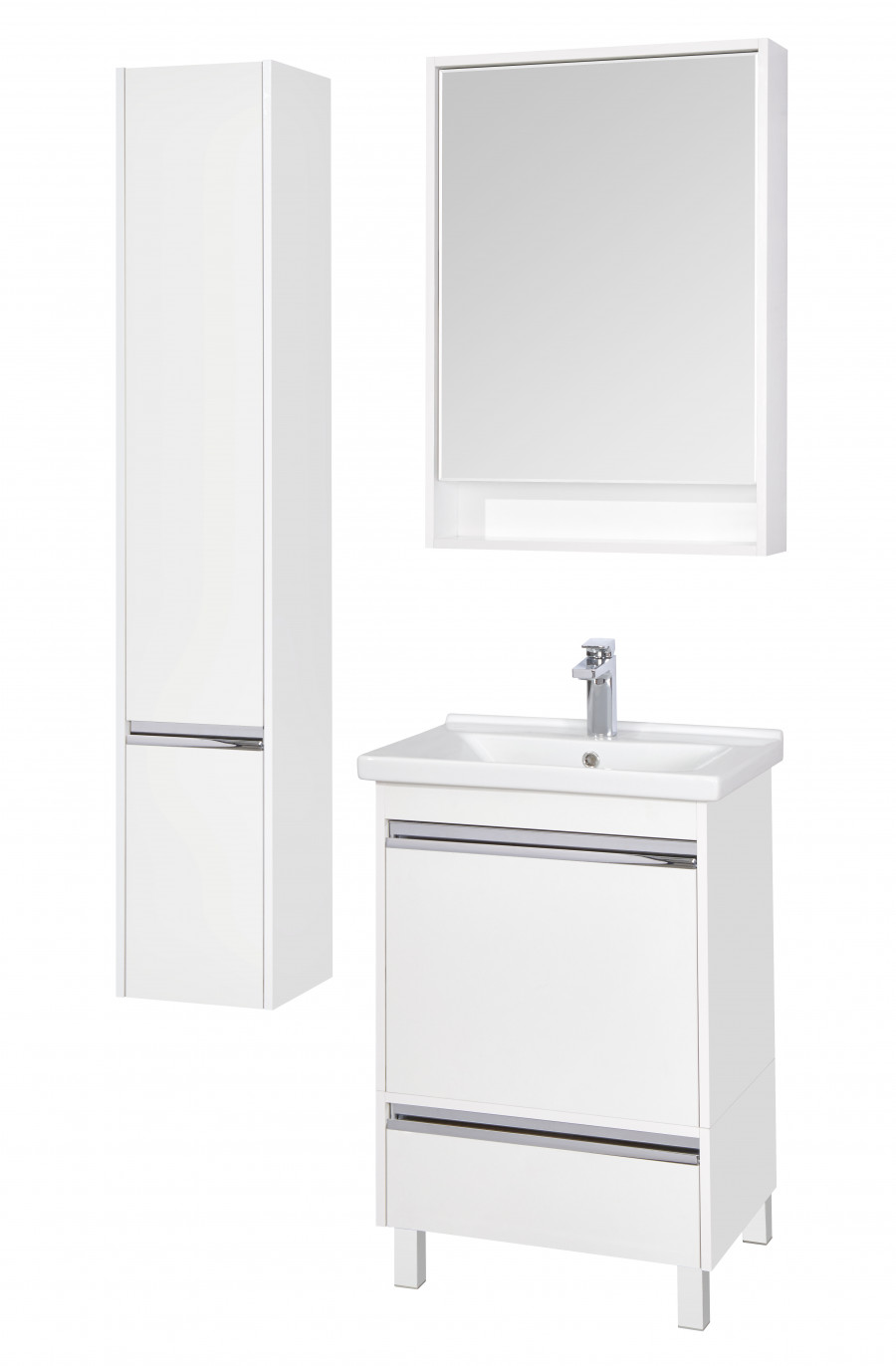 Тумба КАПРИ 60, подвесная, белая (под раковину МИРАНДА 60)