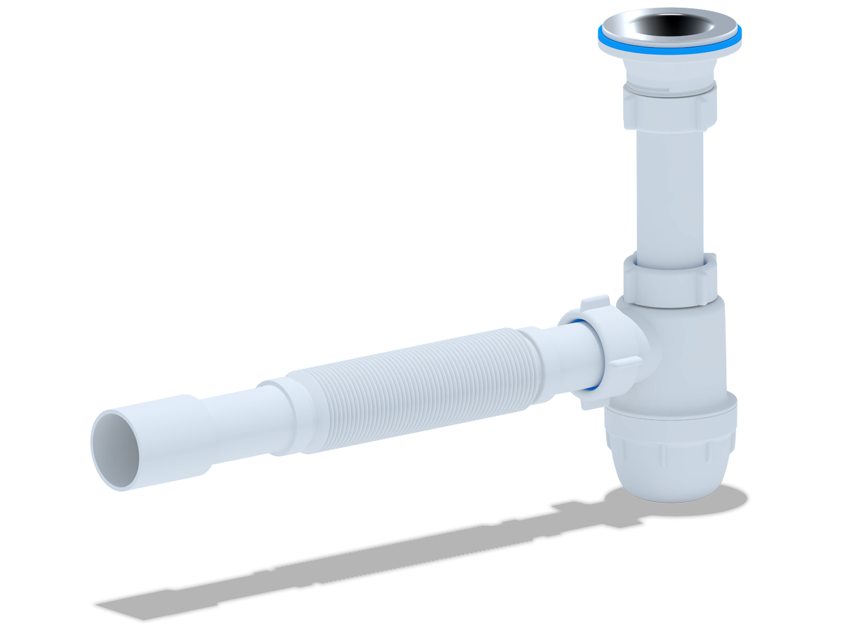 Сифон АНИ 1 1/4"*32 "Юнг" с гибкой трубой 32*32/40 АНИ Пласт