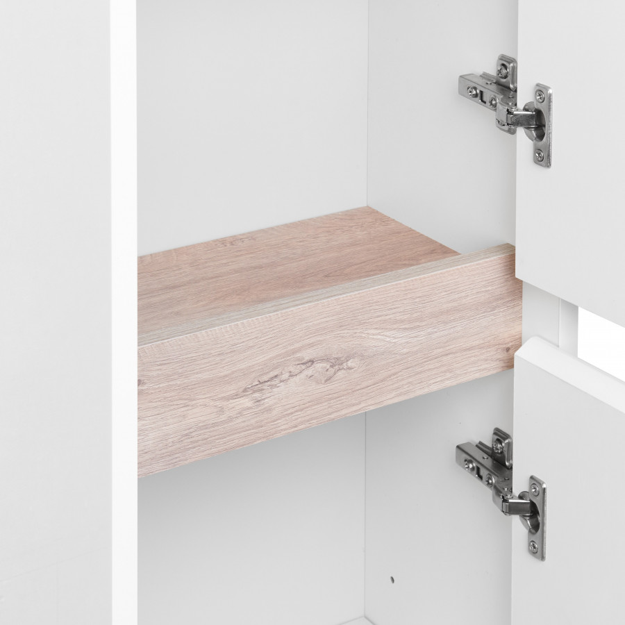 Шкаф-колонна НОРТОН 34, подвесная, правая, белая