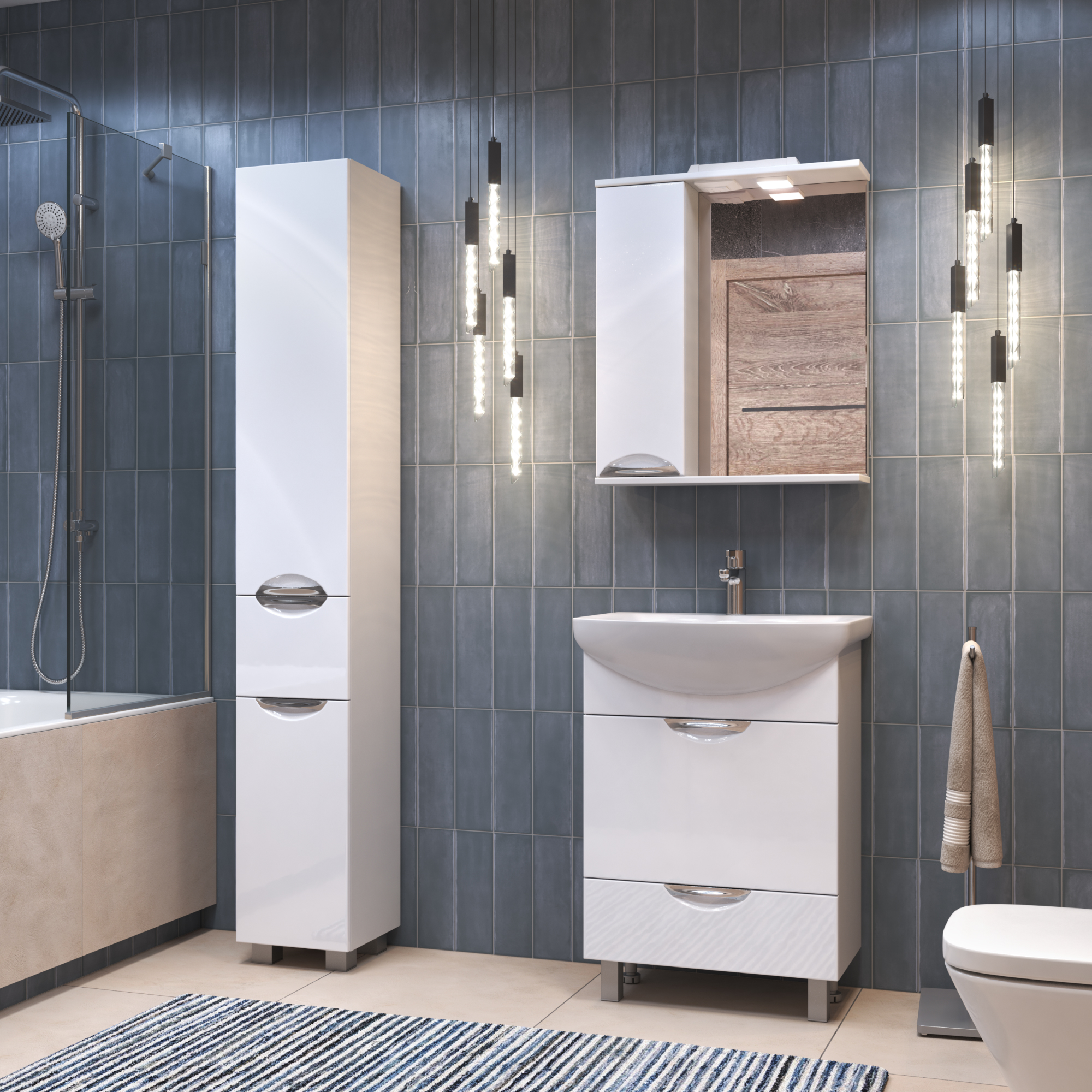 Зеркало со шкафом VIGO Callao 60 подвесное белый (z.CAL.60.L.El)