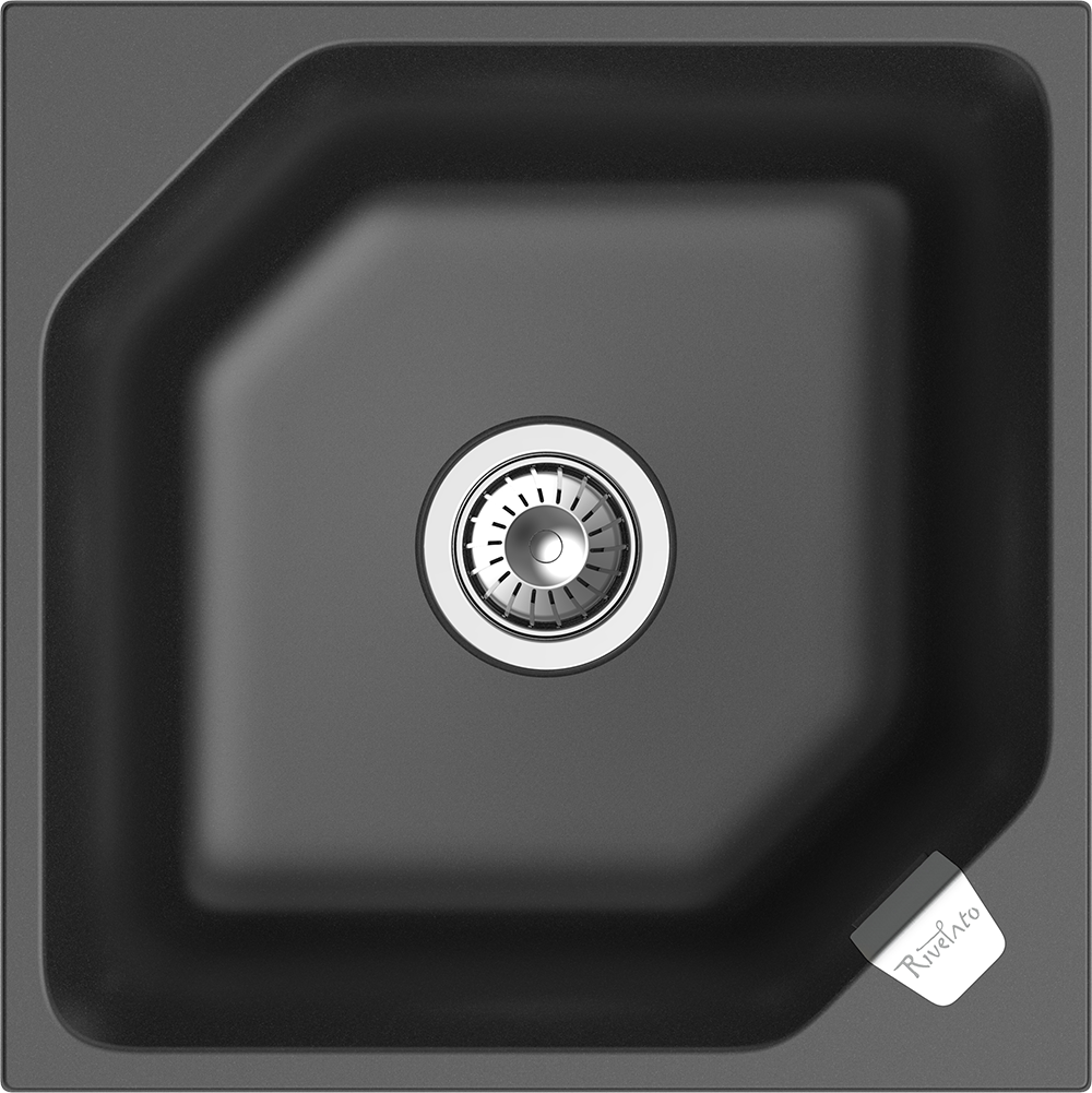 RIVELATO Мойка LOCUS 50  1-чаш 500*500 antracite арт.