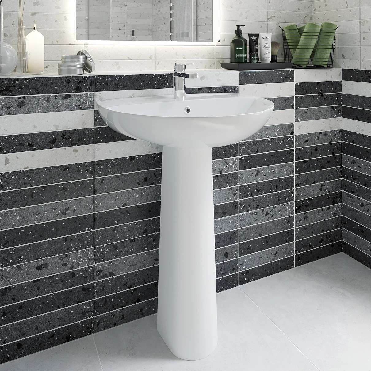 Пьедестал для раковины КЕРАМИН ЭЛИТ-N белый глянец CDB00002600 (4810531002031)