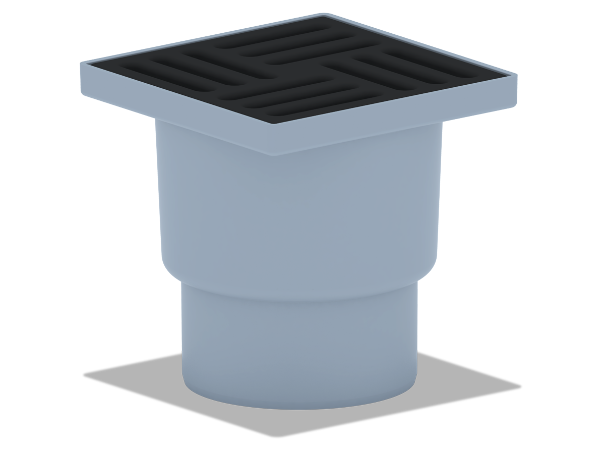 Трап нерегулируемый. вертикальный. вып.110 решетка чугун 15*15,, ANI PLAST