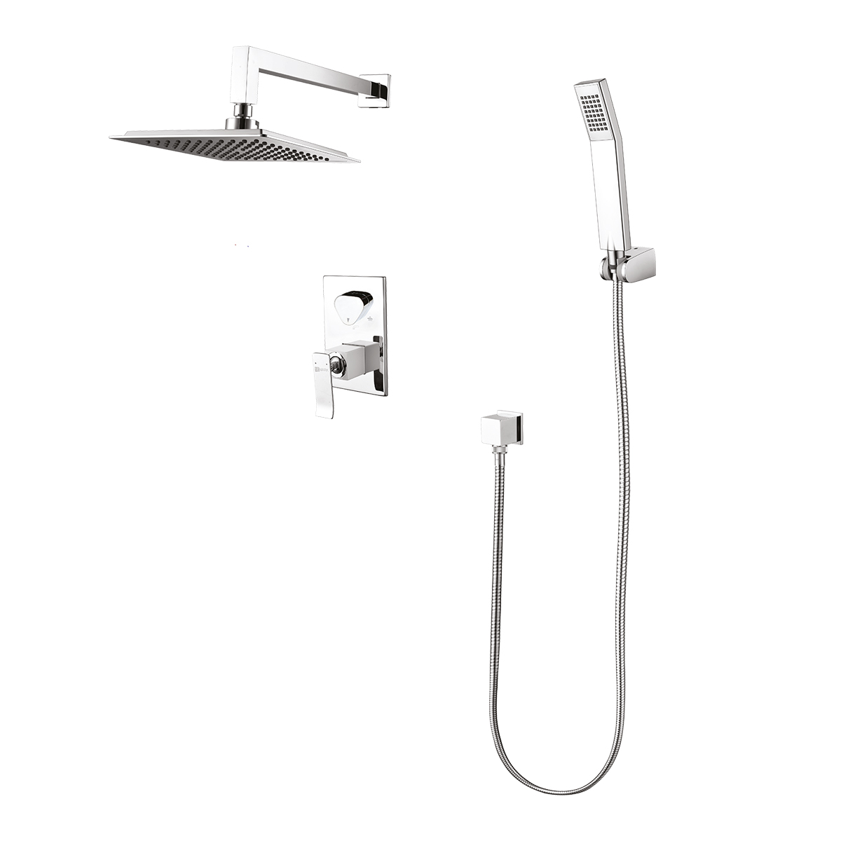 Contest Смеситель для душа, без излива встраиваемый верх.лейка р/ОД, хром/белый, LM, LM5829CW