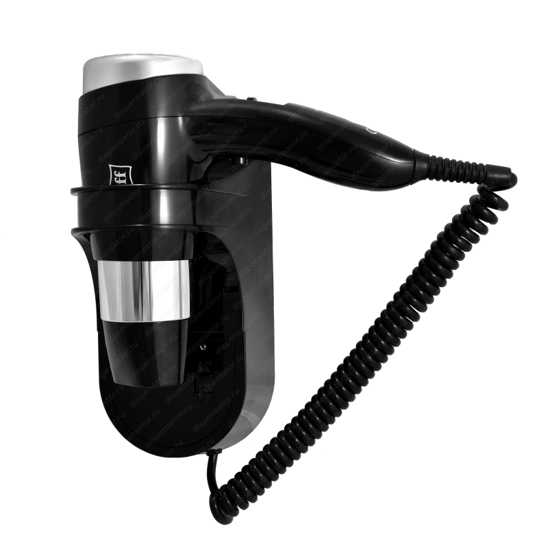 Фен для волос настенный PUFF-1600Вl, черный, 1,6 кВт (0405.010)