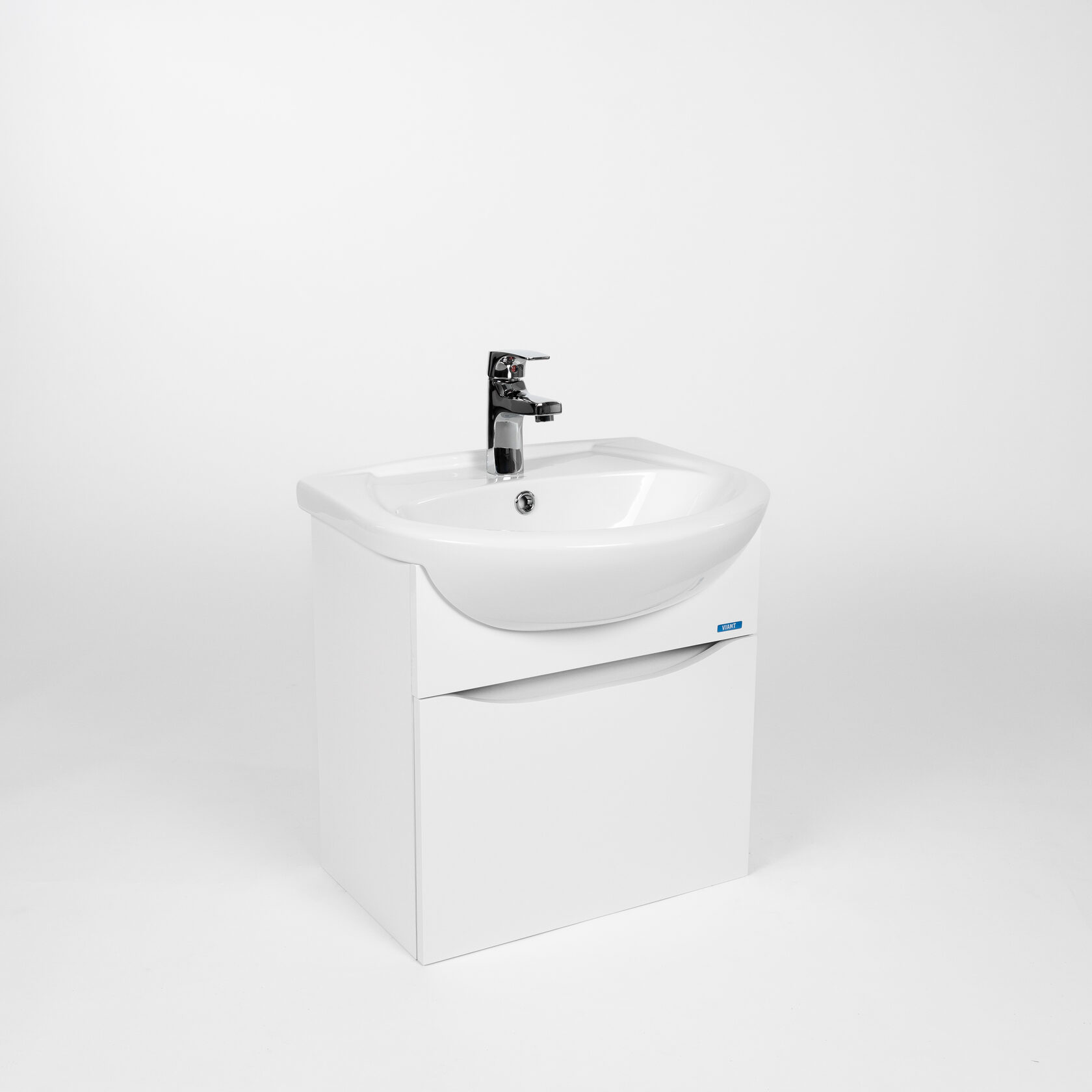 Тумба под раковину VIANT РИМ 55 подвесная белый (VRIM55ER-T1YP)