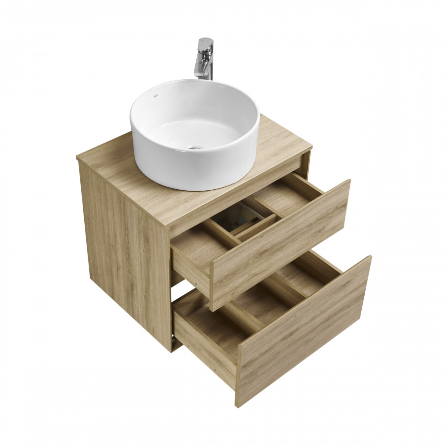 Тумба ЛИБЕРТИ 60, 2 ящ., подвесная, дуб эльвезия (под раковину ЭЛИНА 60, MILA 35, MILA 40, ОДРИ 42)