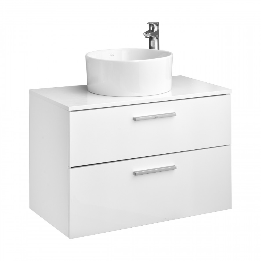 VICTORIA Тумба под раковину VICTORIA 80, 2 ящика, белый гл., ROCA