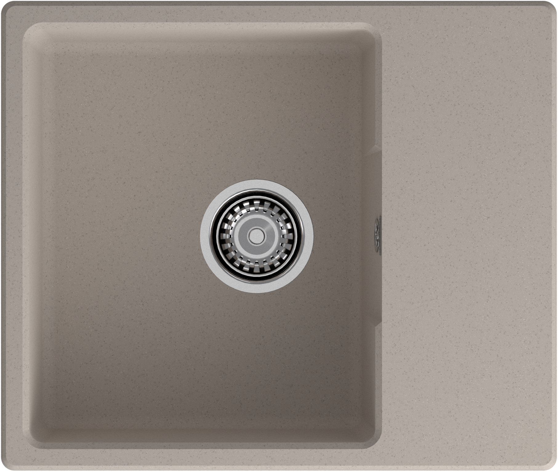 GRANFEST Мойка URBAN 658L  1-чаша+крыло 580*490мм песочный арт.GF-UR-