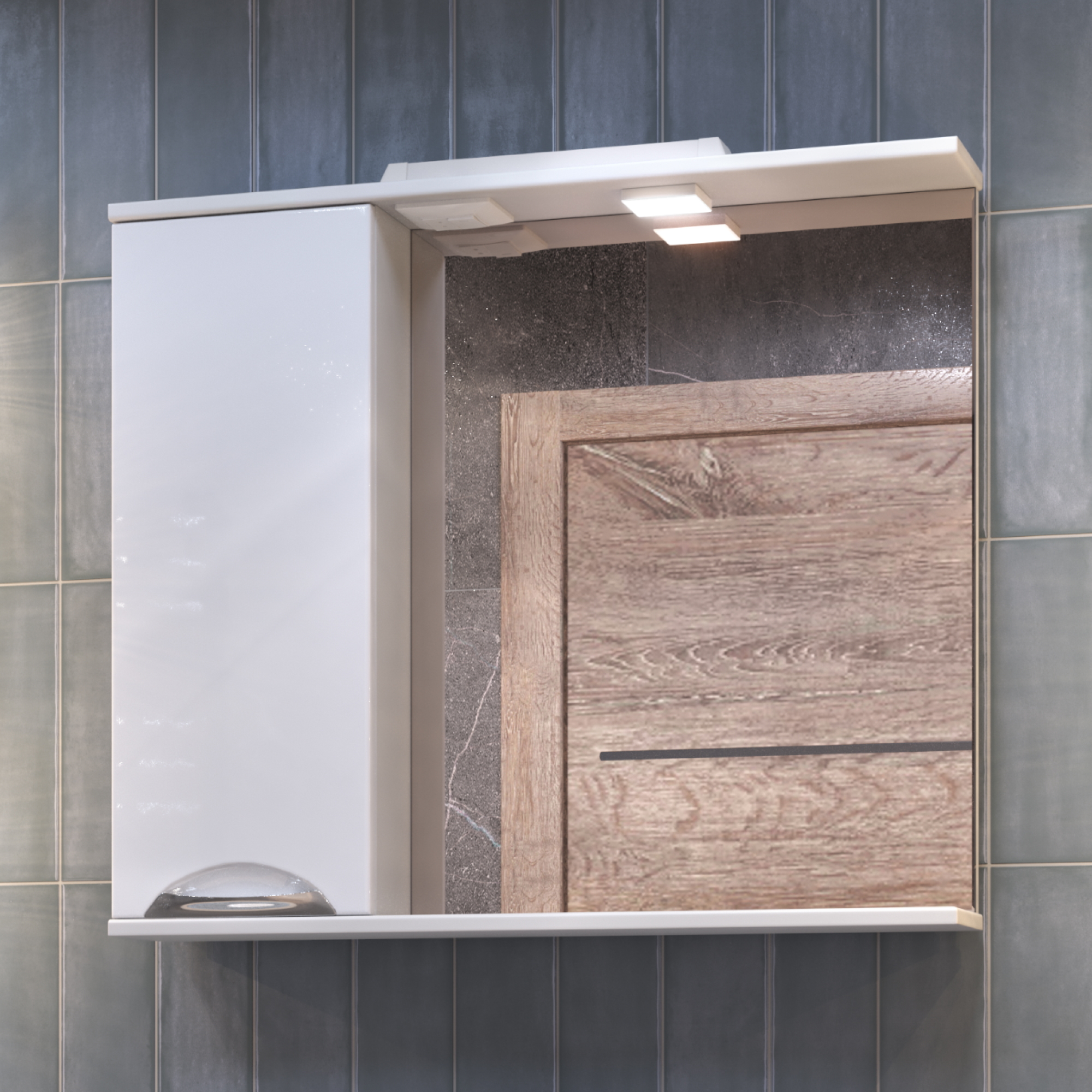 Зеркало со шкафом VIGO Callao 80 подвесное белый (z.CAL.80.L.El)