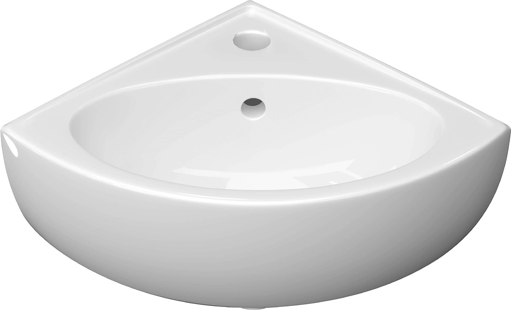 Раковина КЕРАМИН ЛАГО 45 УГЛОВОЙ белый глянец CDB00023611 (4810531138464)