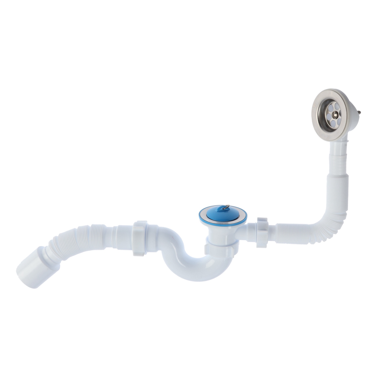 Сифон для ванны АНИ Пласт Варяг C6155 1 1/2 дюйма 40 регулируемый с гибкой трубой 40х50