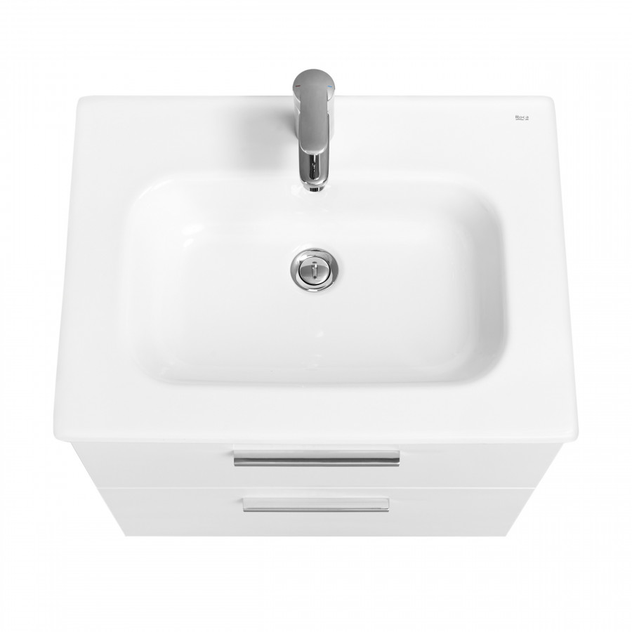 VICTORIA Тумба под раковину VICTORIA 60, 2 ящика, белый гл., ROCA