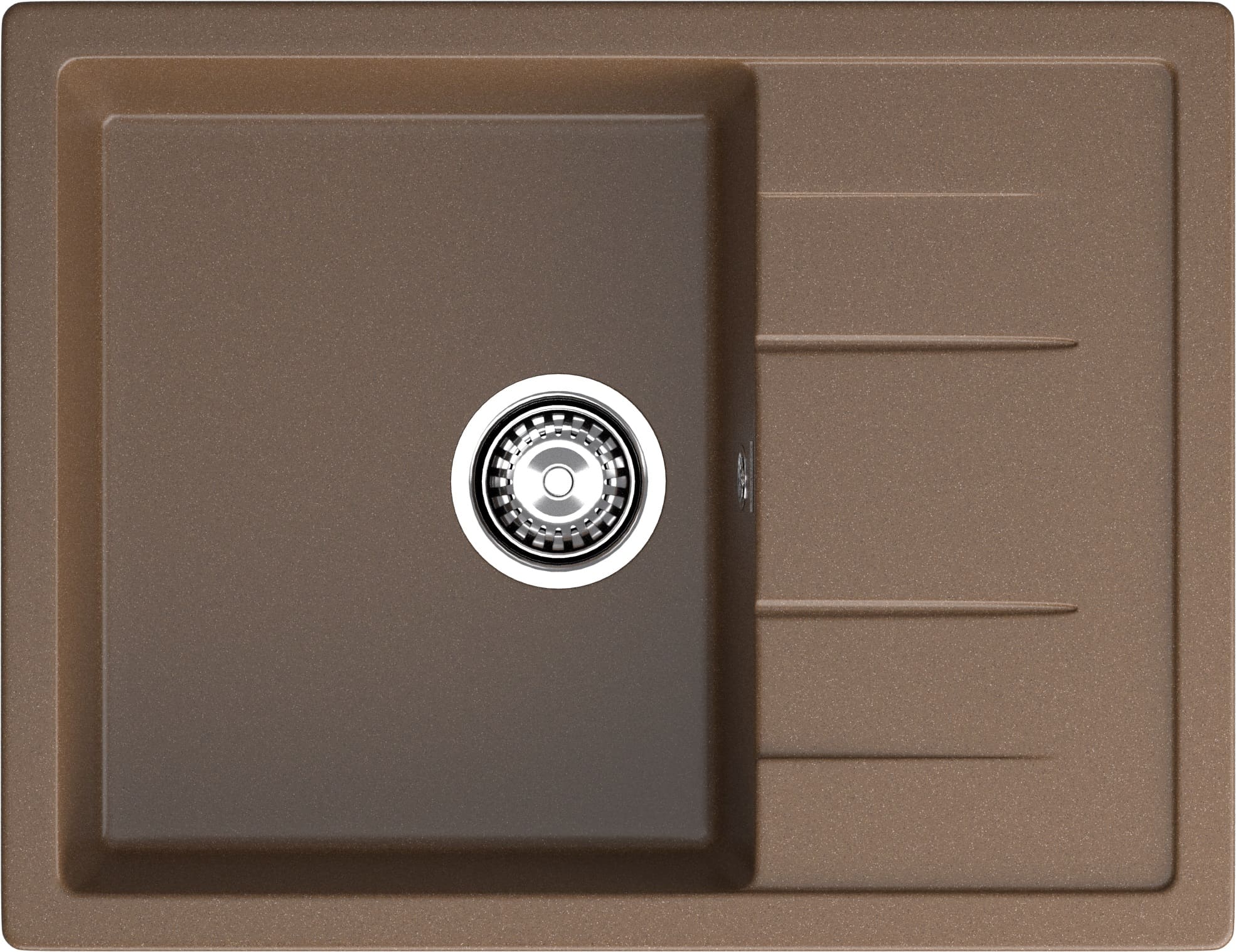 GRANFEST Мойка композит QUADRO GF-Q--650L чаша с крылом  650*500мм  терракот  арт.GF-