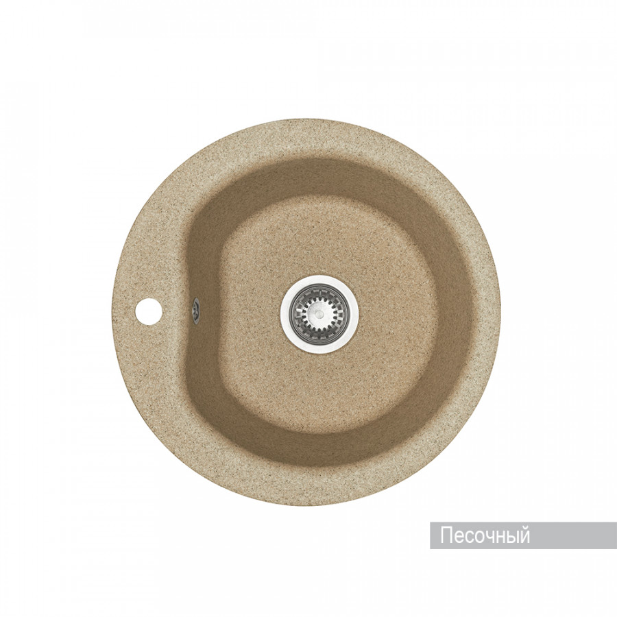 Мойка для кухни  Мида 510x510x210 мм,круглая, песочный
