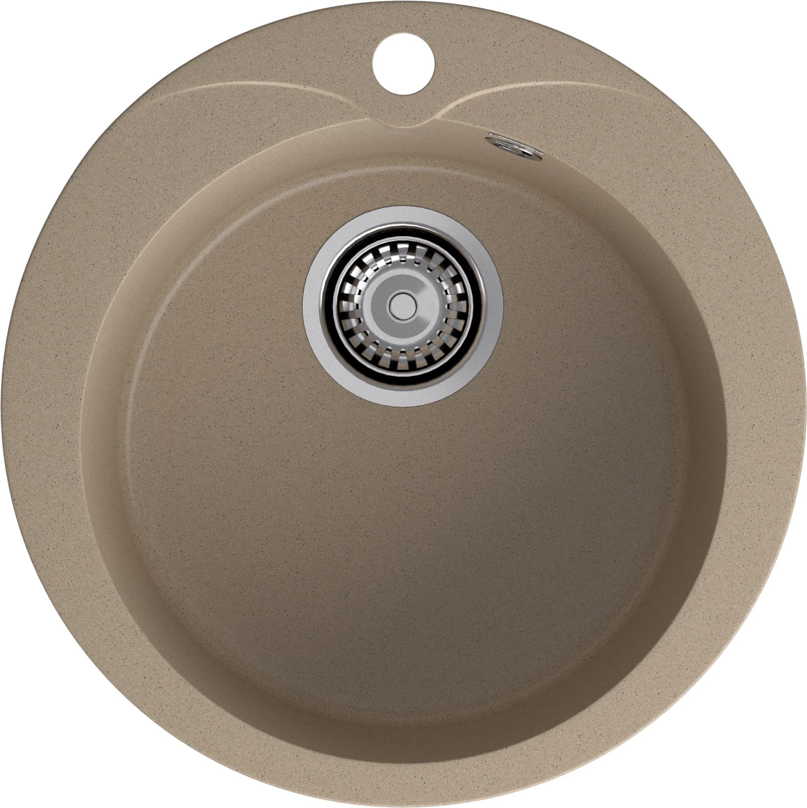 GRANFEST Мойка композит RONDO GF-R--480  D=480 мм  песочный  арт.GF-