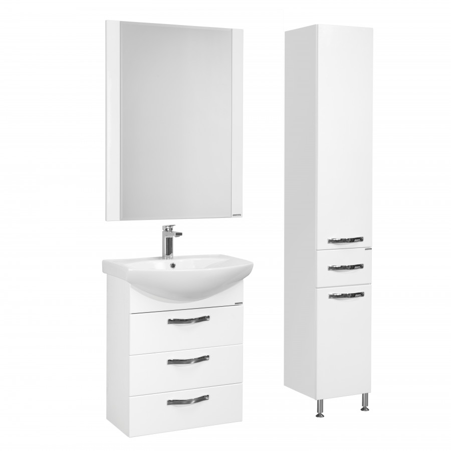 Тумба АРИЯ 65 Н, бел. (под раковину СМАЙЛ 65)