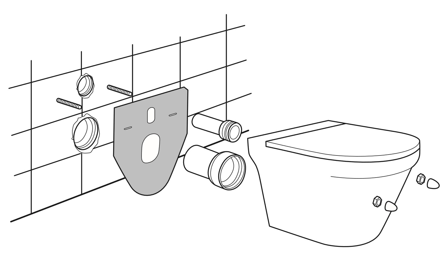 620071 Прокладка изоляционная (акустическая) ПЭ для туалета и биде, OLI