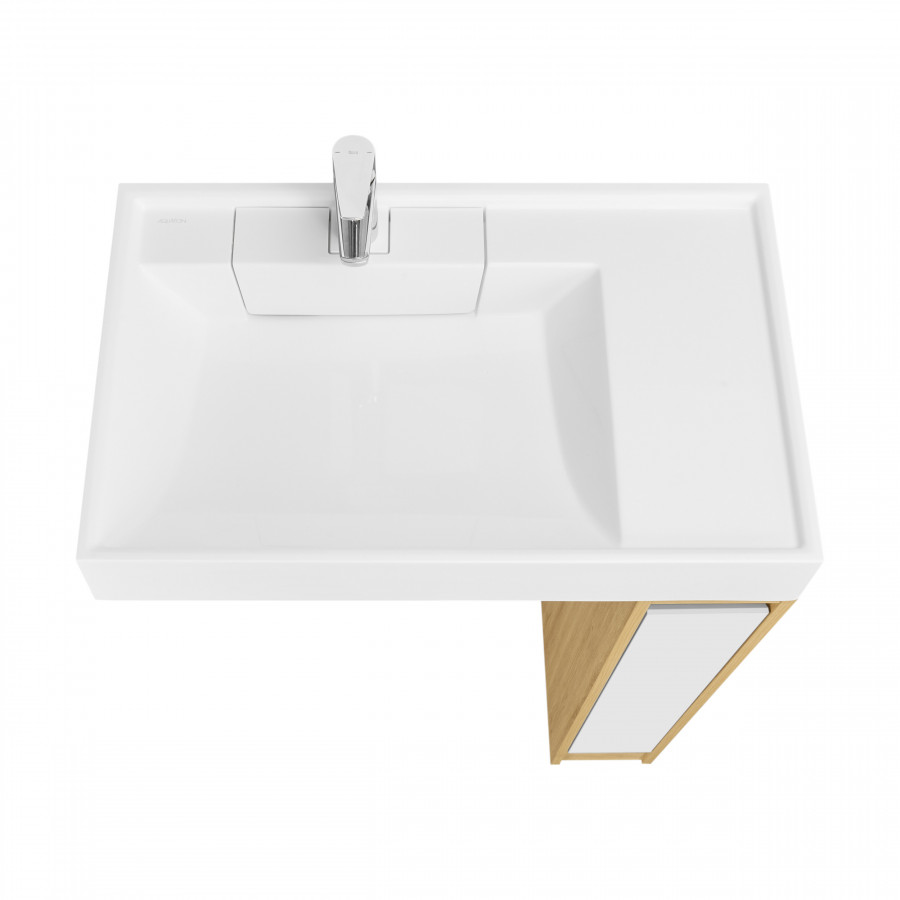 Тумба без фасада ЛОНДРИ 20 (под раковину РЕЙН 80), под с/маш., дуб сантана