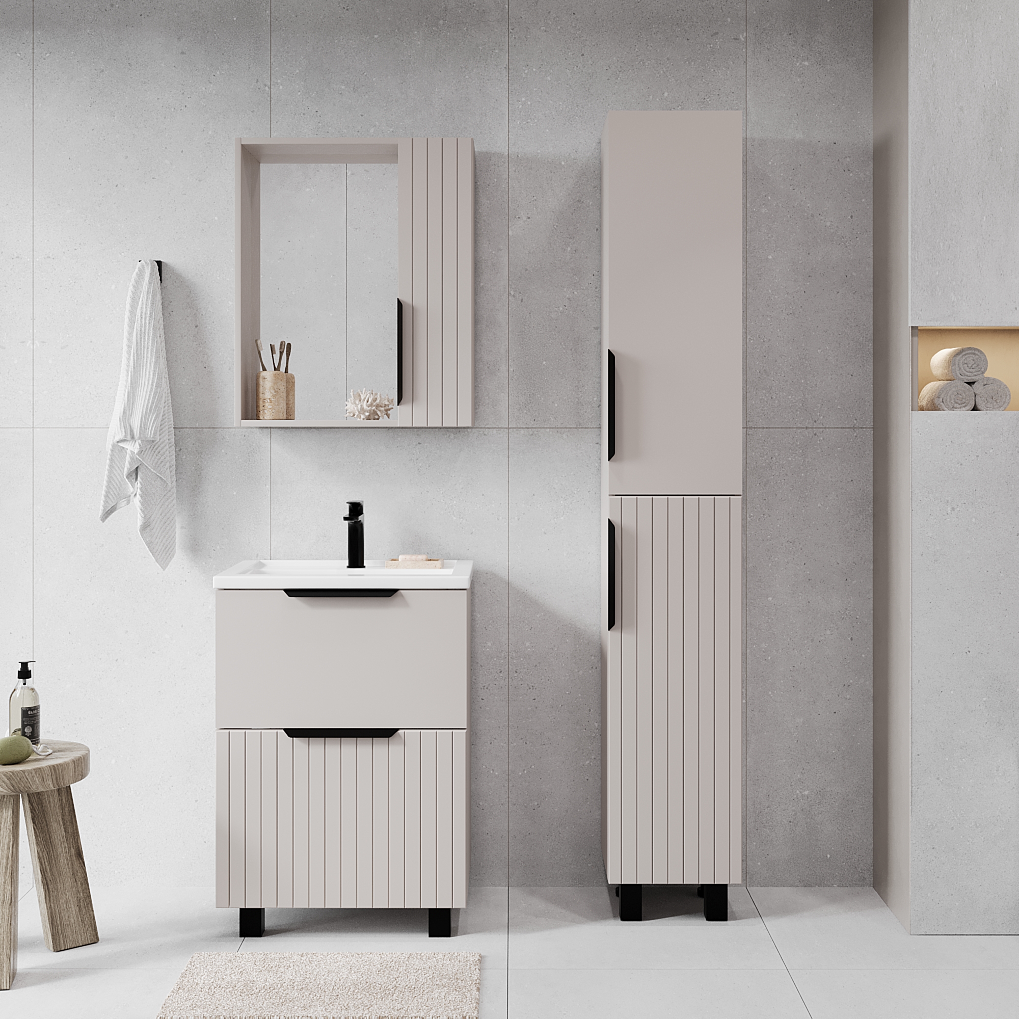 Шкаф-пенал VIANT СИЦИЛИЯ 30 капучино (VSIC300CAP-PEN)