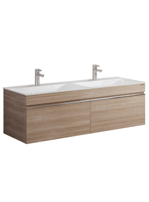 Тумба под раковину VELVEX Pulsus 1400-0-2 (Pulsus) навесная дуб сонома