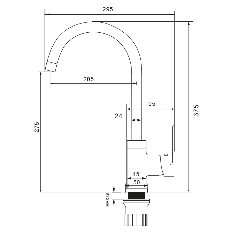 Смеситель для кухни RAY, RAY11-110