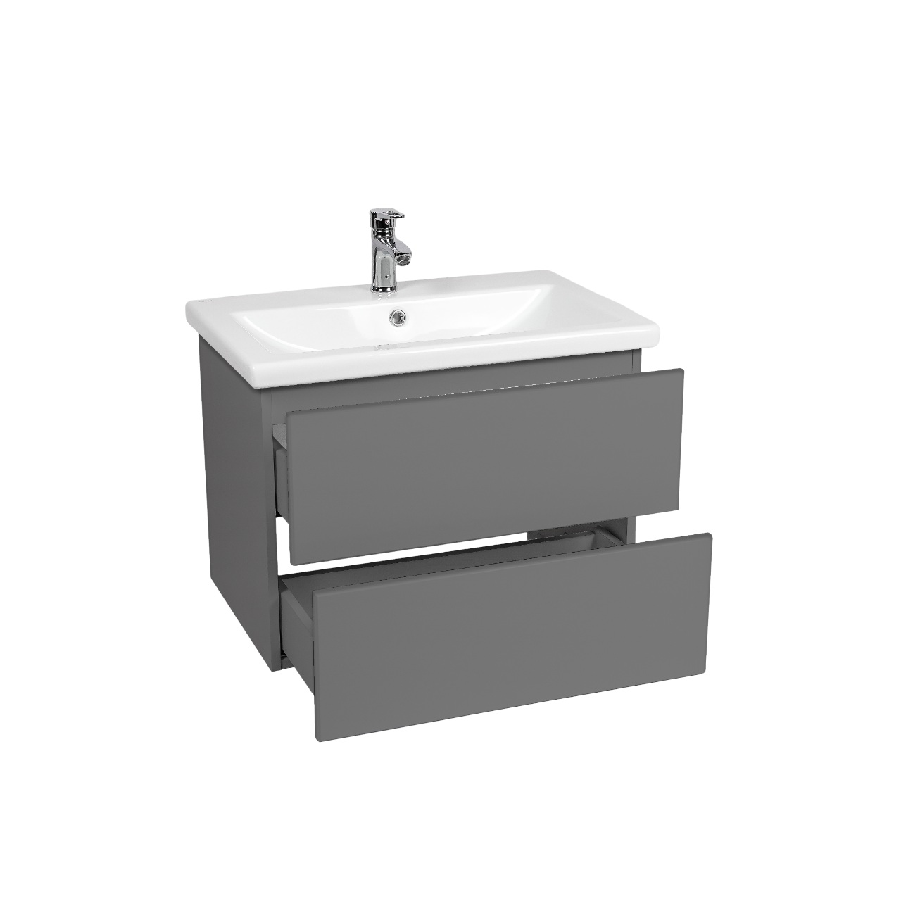 Тумба под раковину VIANT СОФИЯ 80 подвесная графит (VSOF80COG-T2YP)