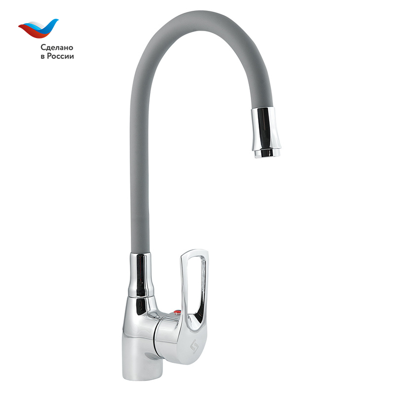 Смеситель для кухни СЛАВЕН Прораб СЛ-ОД-Ц2Г серый/хром