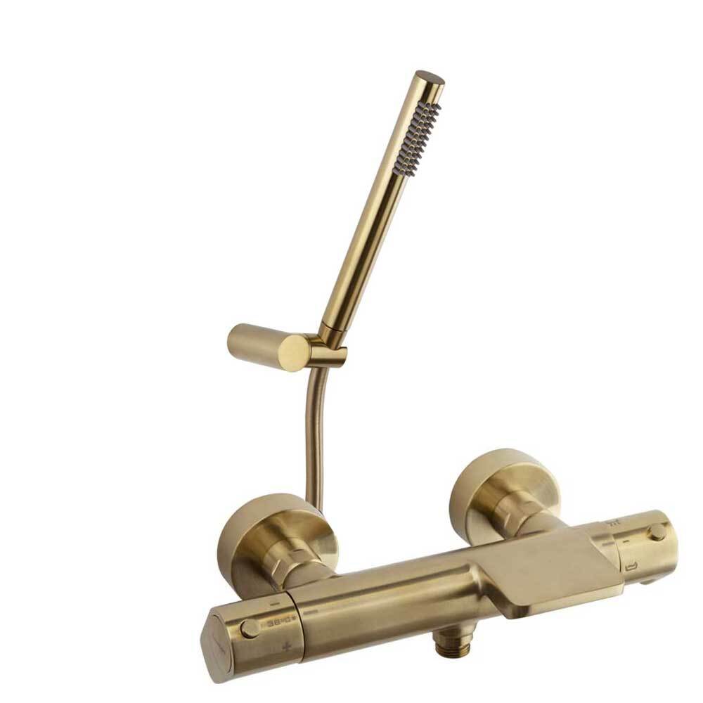 Термостатический смеситель для ванны наружнего монтажа с каскадным изливом и душевым комплектом 3639