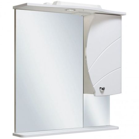 Шкаф зеркальный ГЛОРИЯ 70, навесной, белый, RUNO