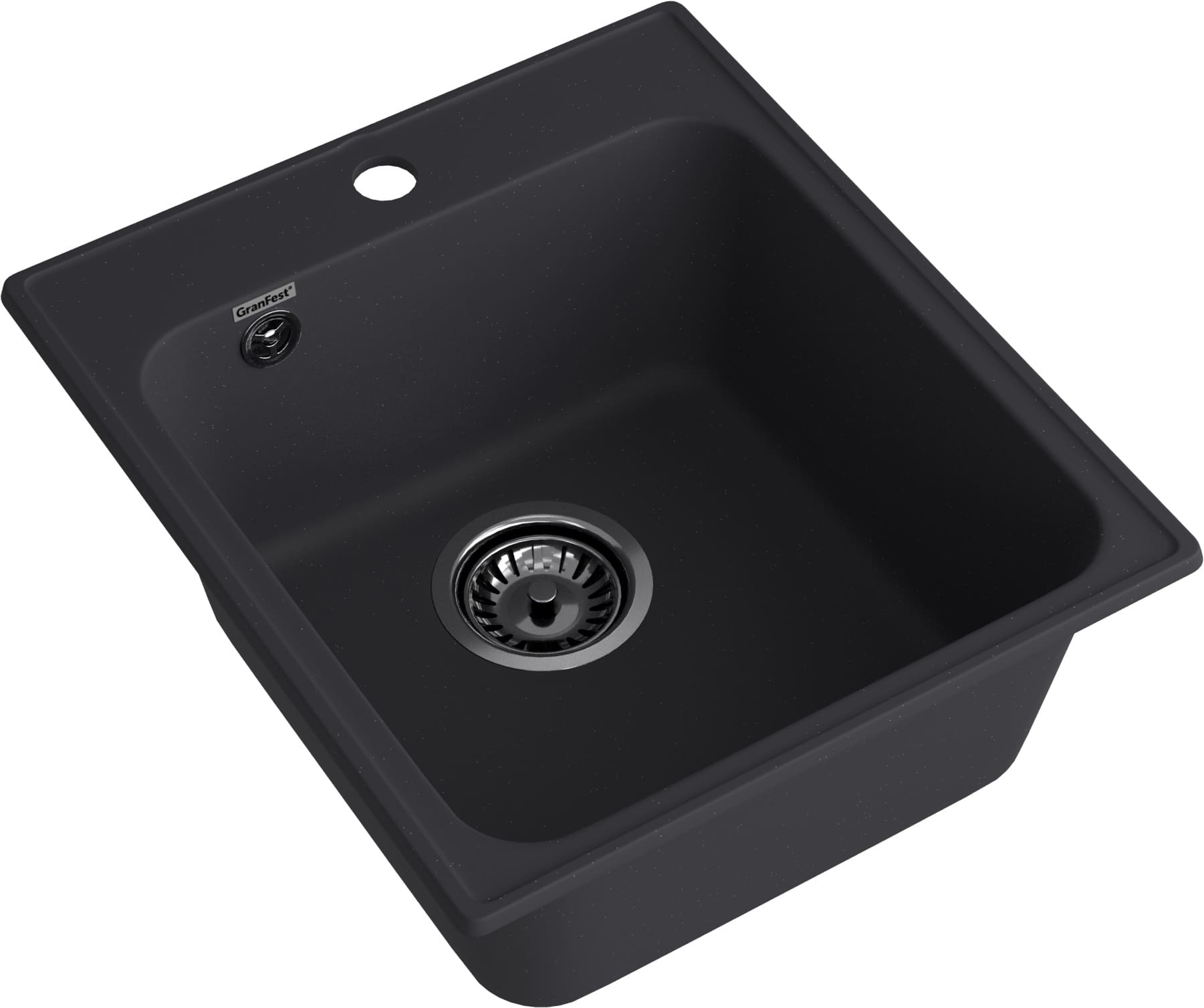GranFest QUARZ (ECO-17) Мойка  1-чаш. 420*480 (черный)