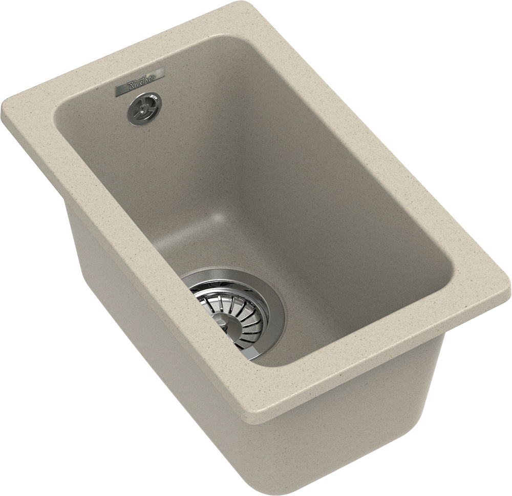 RIVELATO Мойка BERKANA 25 подст.монтаж 1-чаш 305*455 beige scuro арт.